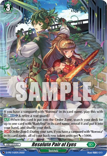 Resolute Pair of Eyes (D-PR/142EN) [D Promo Cards] | Total Play