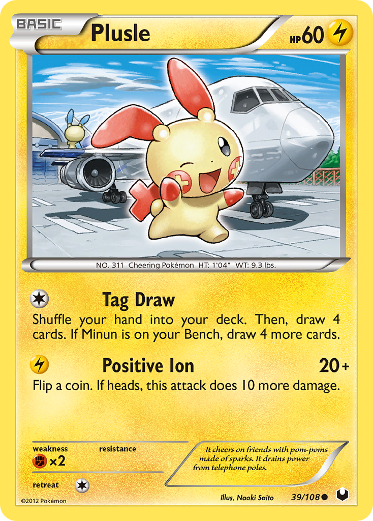 Plusle (39/108) [Black & White: Dark Explorers] | Total Play
