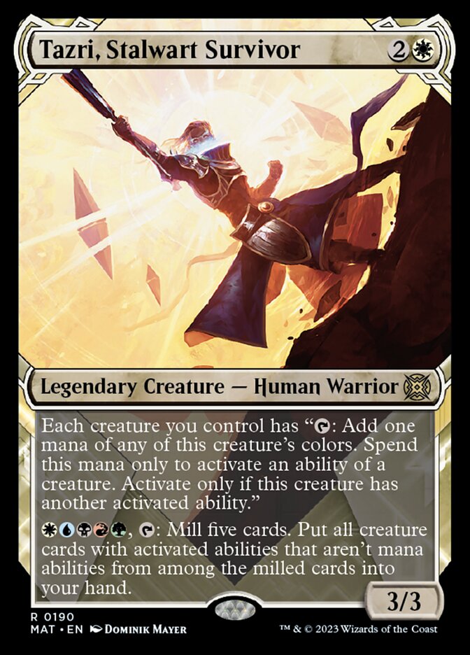 Tazri, Stalwart Survivor (Showcase Halo Foil) [March of the Machine: The Aftermath] | Total Play