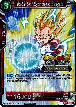 Double Shot Super Saiyan 2 Vegeta (BT2-010) [Judge Promotion Cards] | Total Play