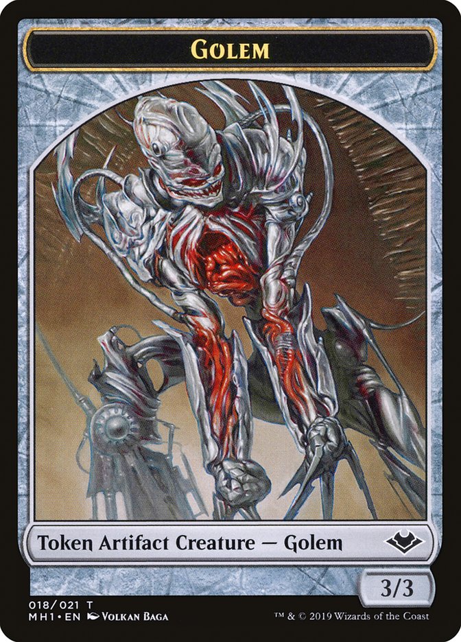 Zombie // Golem Double-Sided Token [Modern Horizons Tokens] | Total Play