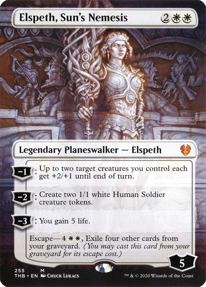 Elspeth, Sun's Nemesis (Borderless) [Theros Beyond Death] | Total Play
