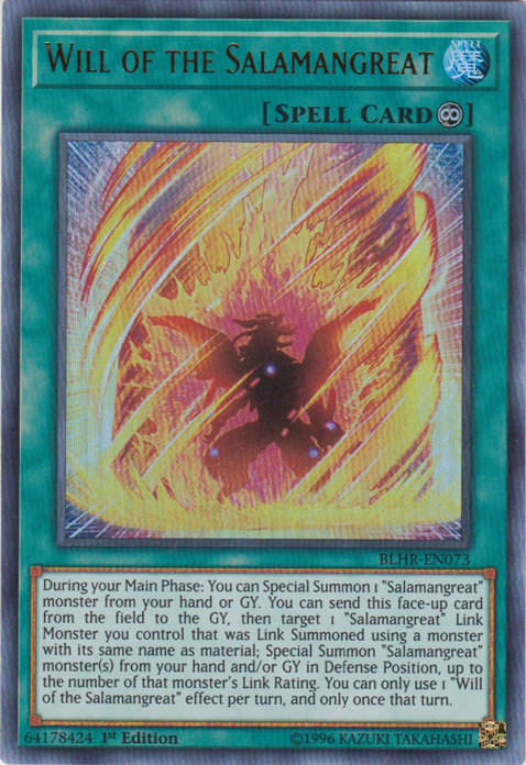 Will of the Salamangreat [BLHR-EN073] Ultra Rare | Total Play