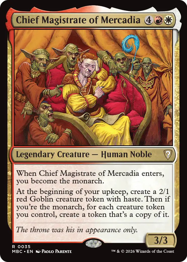 Chief Magistrate of Mercadia [Mystery Booster: Commander Edition] | Total Play