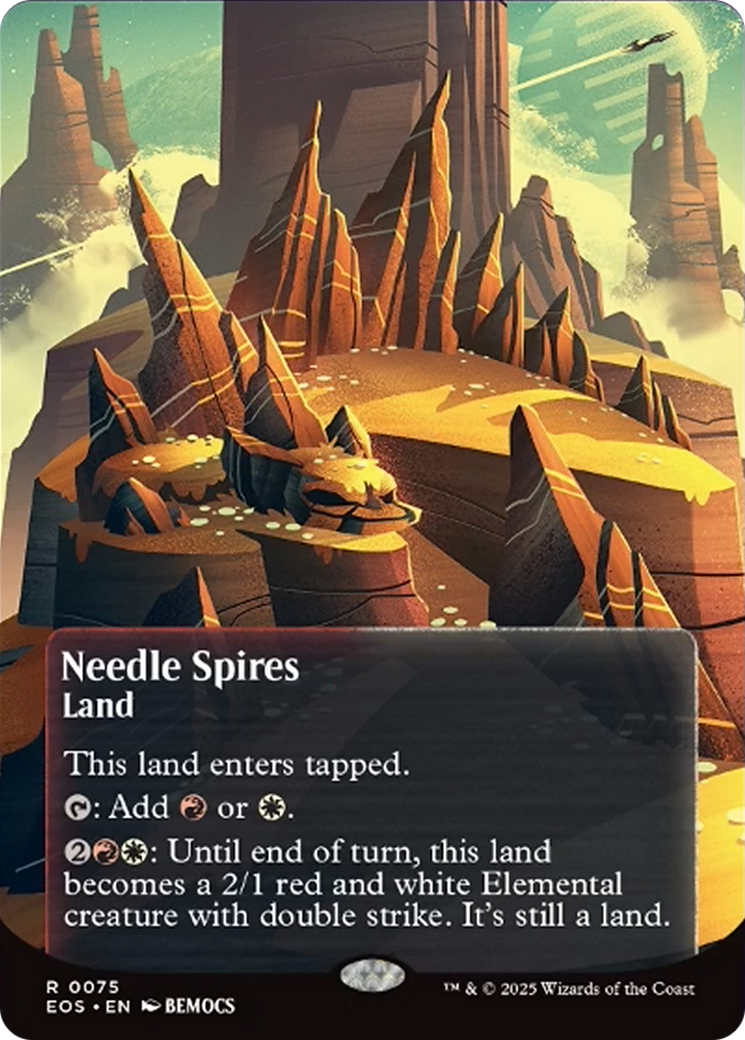 Needle Spires (0075) (Borderless) [Edge of Eternities: Stellar Sights] | Total Play