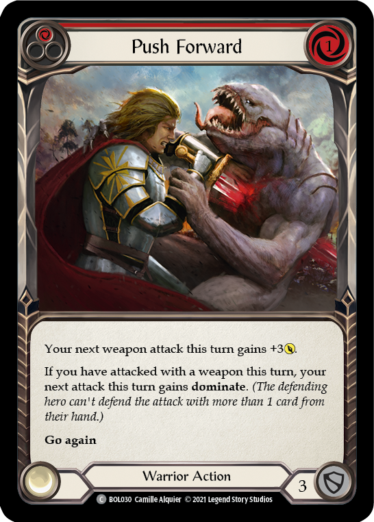 Push Forward (Red) [BOL030] (Monarch Boltyn Blitz Deck) | Total Play