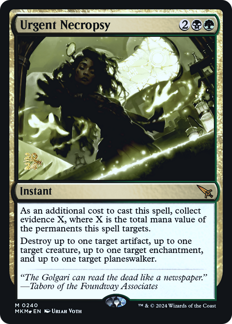 Urgent Necropsy [Murders at Karlov Manor Prerelease Promos] | Total Play