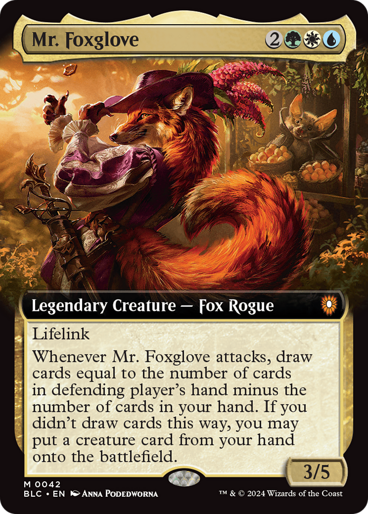 Mr. Foxglove (Extended Art) [Bloomburrow Commander] | Total Play