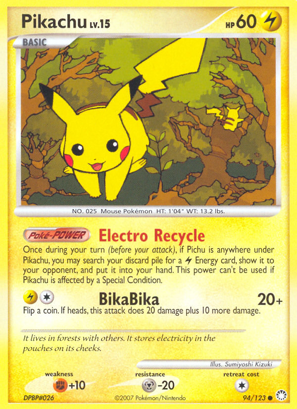 Pikachu (94/123) [Diamond & Pearl: Mysterious Treasures] | Total Play