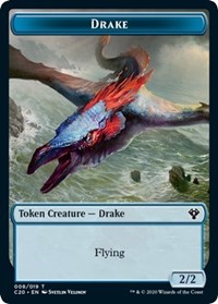 Drake // Goblin Warrior Double-Sided Token [Commander 2020 Tokens] | Total Play
