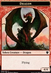 Dragon (006) // Gold Double-Sided Token [Commander 2017 Tokens] | Total Play