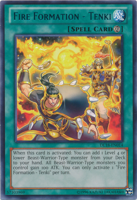Fire Formation - Tenki (Green) [DL18-EN014] Rare | Total Play