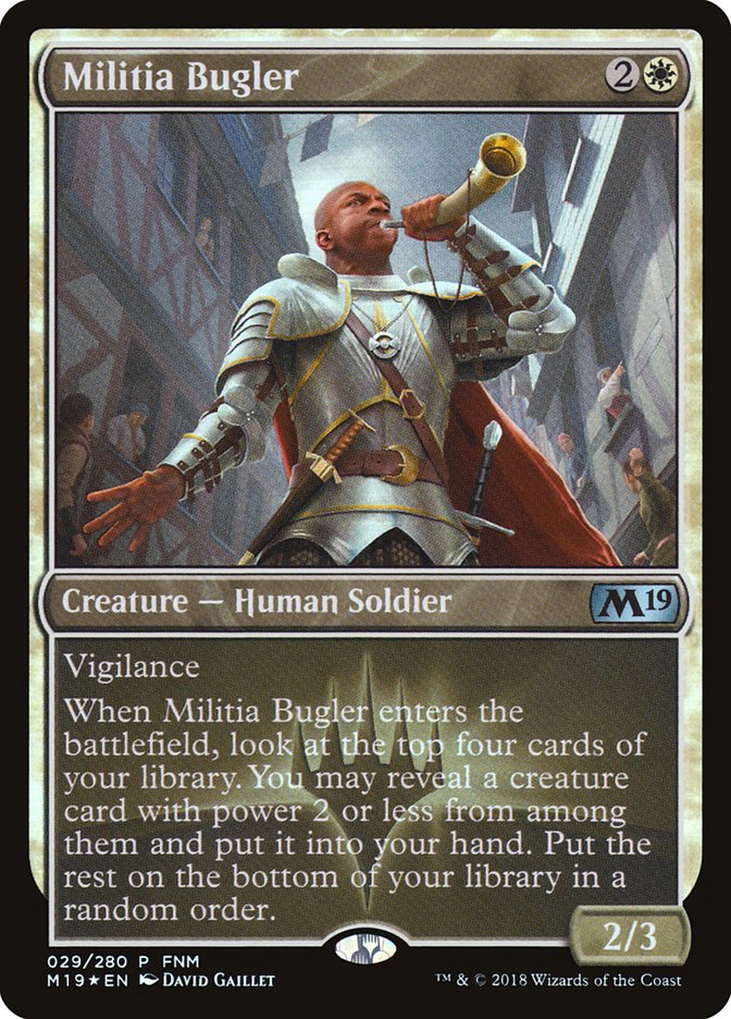 Militia Bugler (FNM) [Core Set 2019 Promos] | Total Play