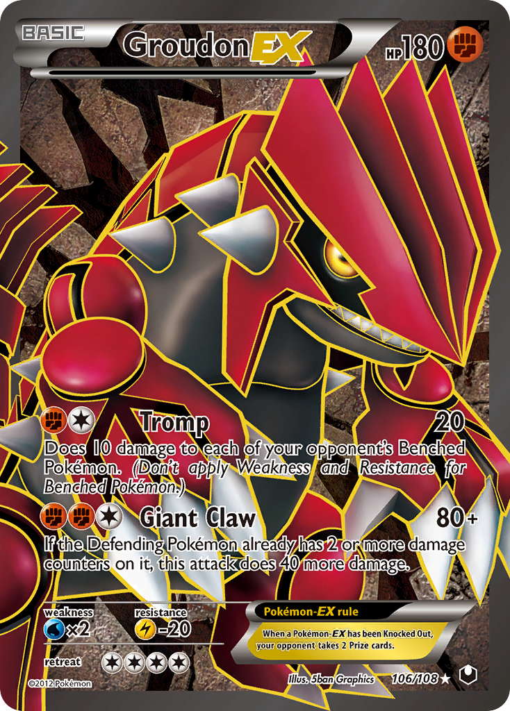 Groudon EX (106/108) [Black & White: Dark Explorers] | Total Play