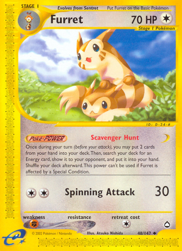 Furret (48/147) [Aquapolis] | Total Play