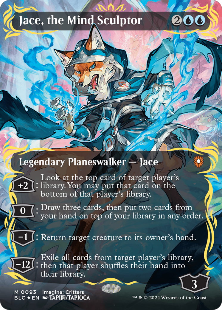 Jace, the Mind Sculptor (Borderless) (Raised Foil) [Bloomburrow Commander] | Total Play