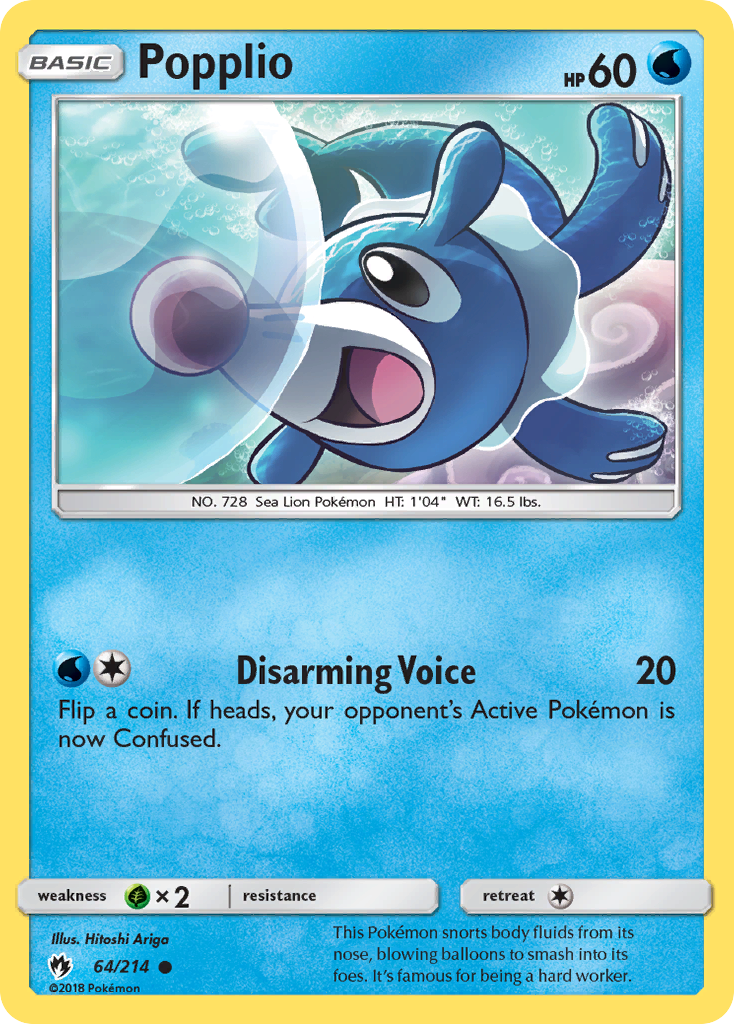 Popplio (64/214) [Sun & Moon: Lost Thunder] | Total Play