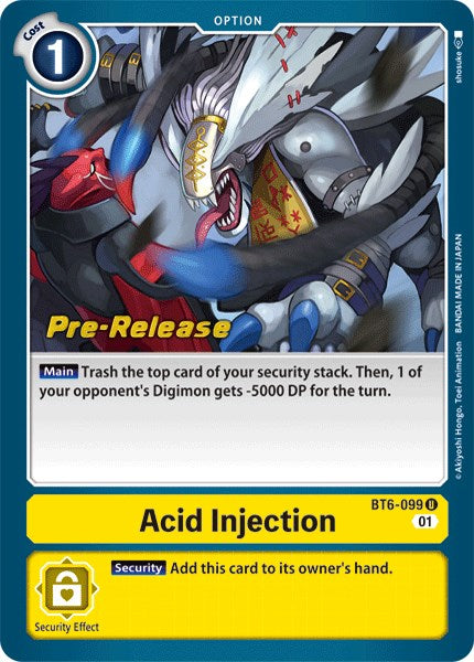 Acid Injection [BT6-099] [Double Diamond Pre-Release Cards] | Total Play