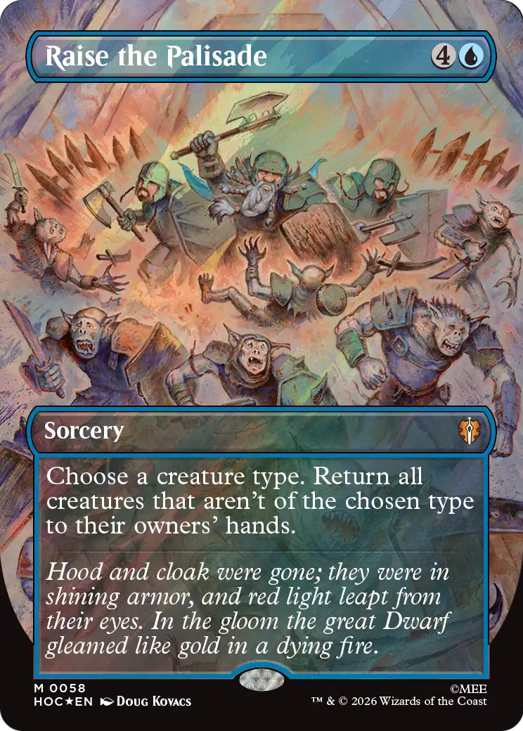 Raise the Palisade (Borderless) (Surge Foil) [The Hobbit: Eternal-Legal] | Total Play