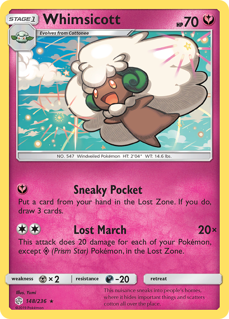 Whimsicott (148/236) [Sun & Moon: Cosmic Eclipse] | Total Play