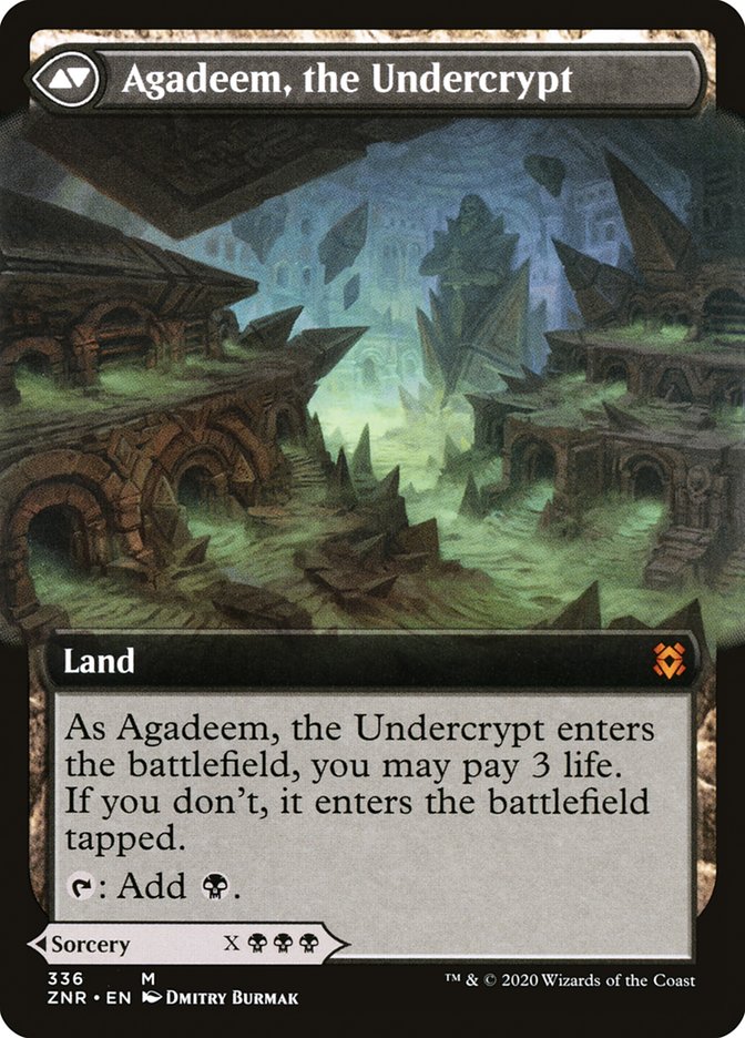 Agadeem's Awakening // Agadeem, the Undercrypt (Extended Art) [Zendikar Rising] | Total Play