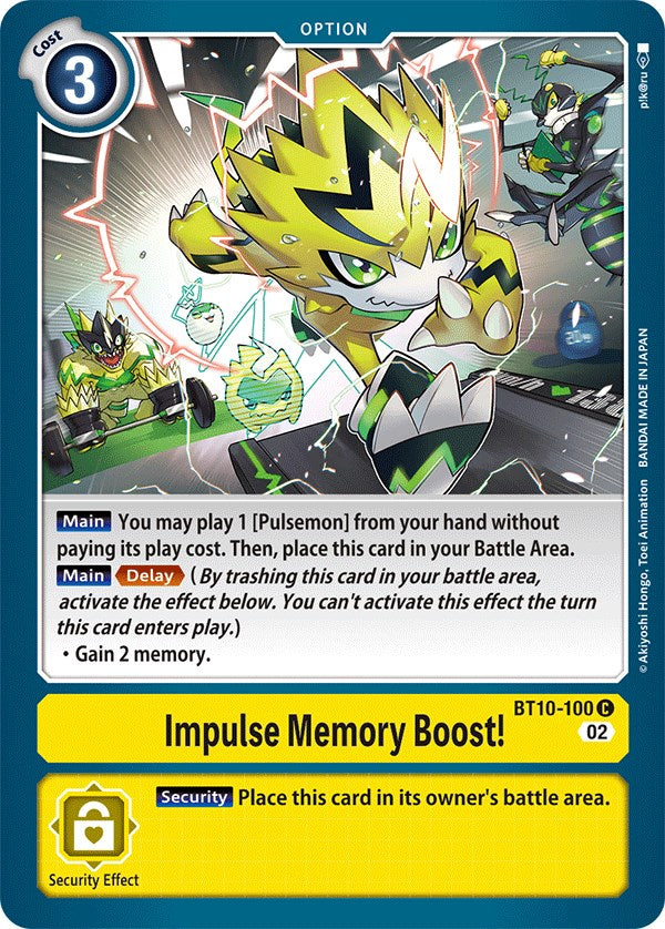 Impulse Memory Boost! [BT10-100] [Xros Encounter] | Total Play