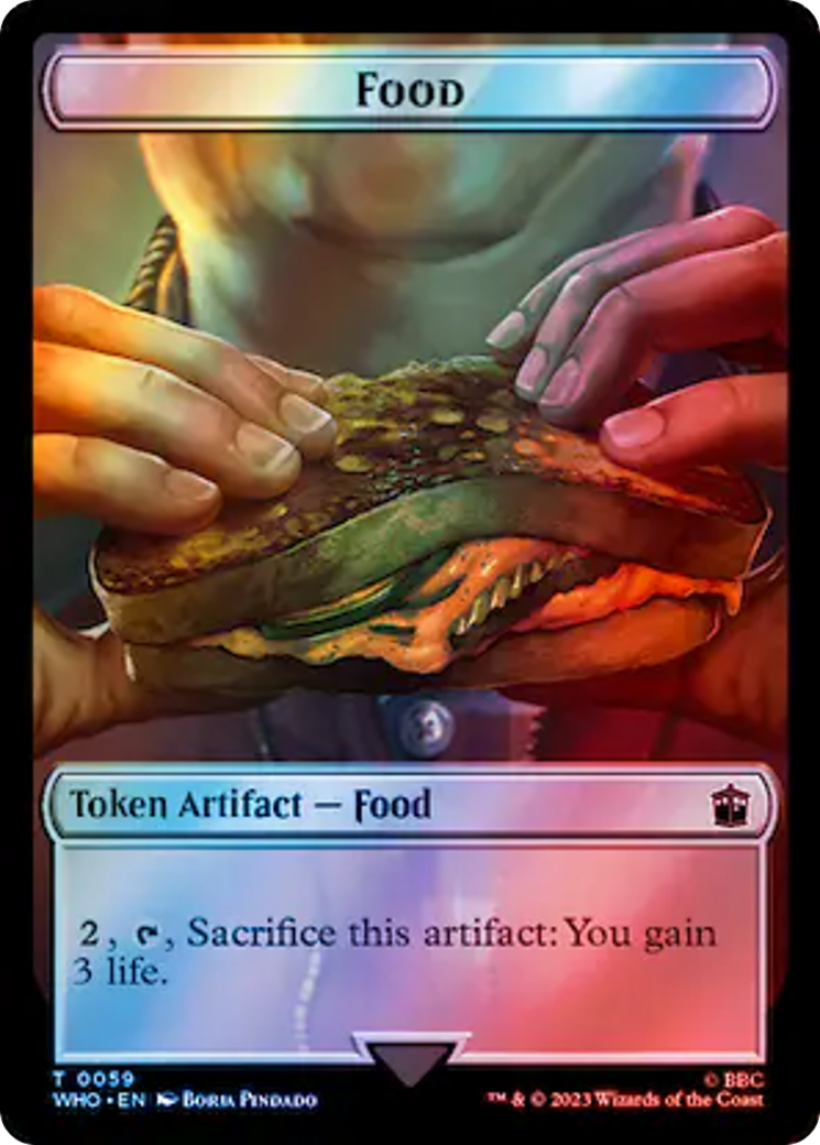 Alien // Food (0059) Double-Sided Token (Surge Foil) [Doctor Who Tokens] | Total Play