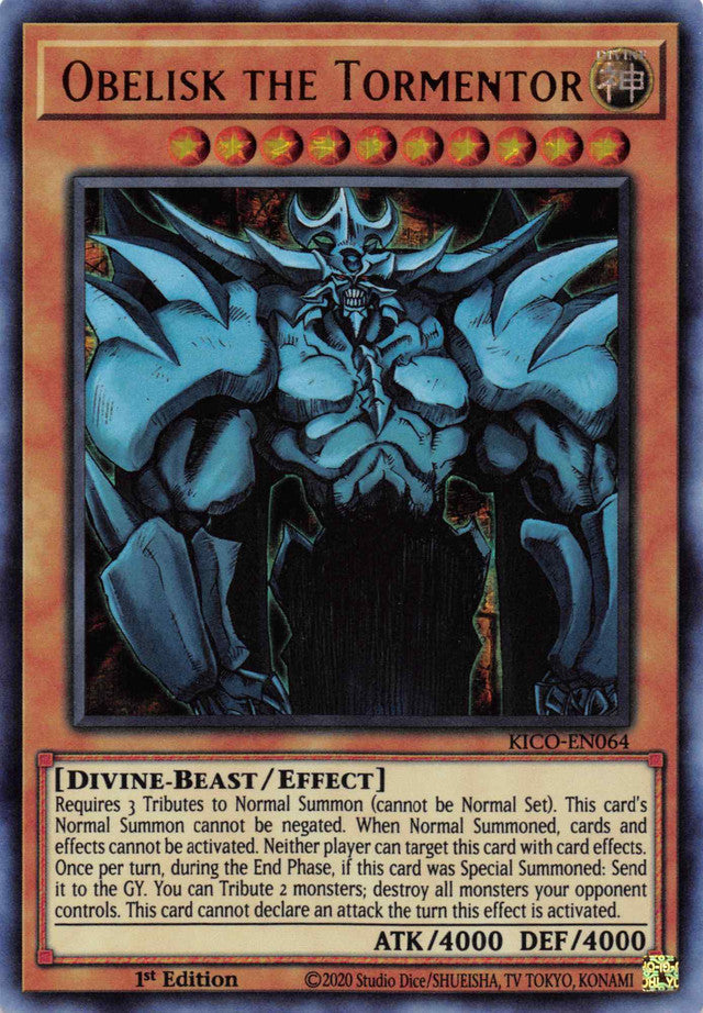 Obelisk the Tormentor (Ultra Pharaoh's Rare) [KICO-EN064] Ultra Pharaoh's Rare | Total Play