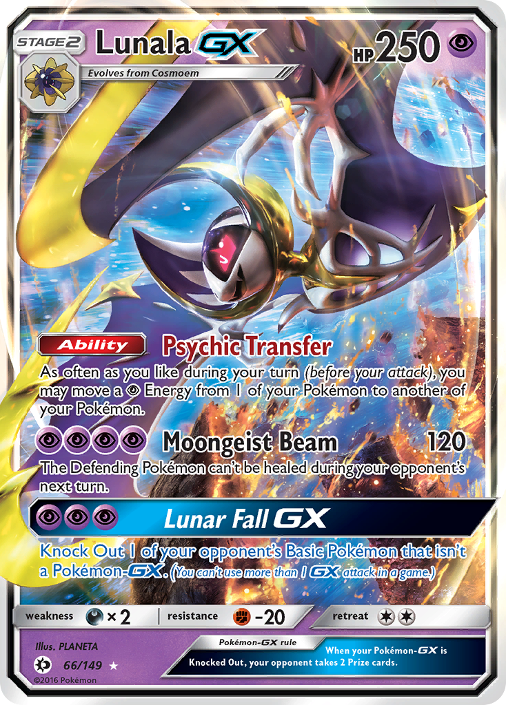Lunala GX (66/149) [Sun & Moon: Base Set] | Total Play