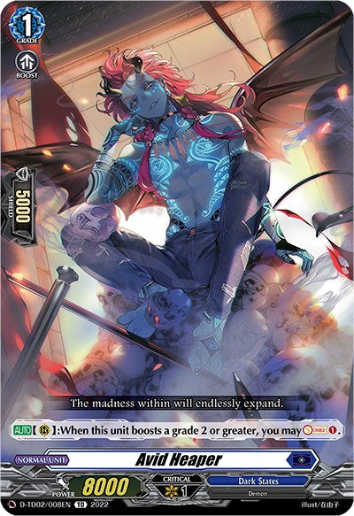 Avid Heaper (D-TD02/008EN) [Michiru Hazama -Demonic Jewel Dragon of the Four Flames-] | Total Play