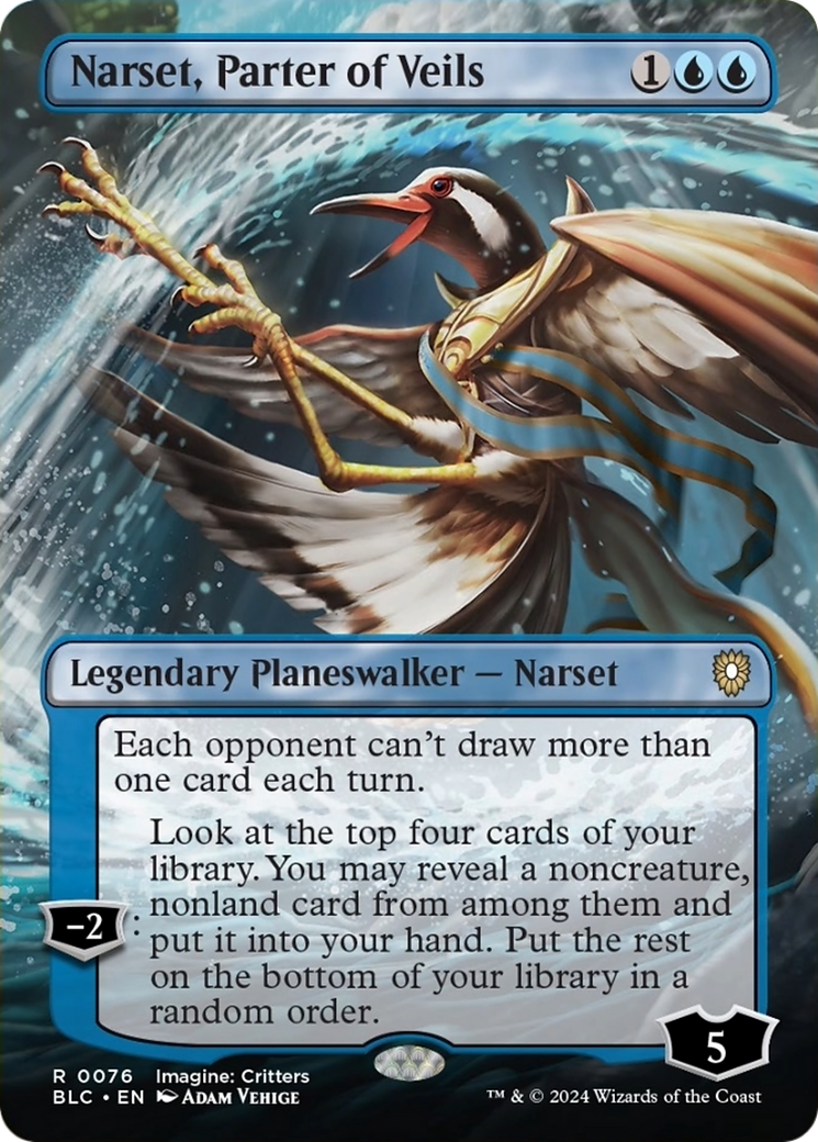 Narset, Parter of Veils (Borderless) [Bloomburrow Commander] | Total Play