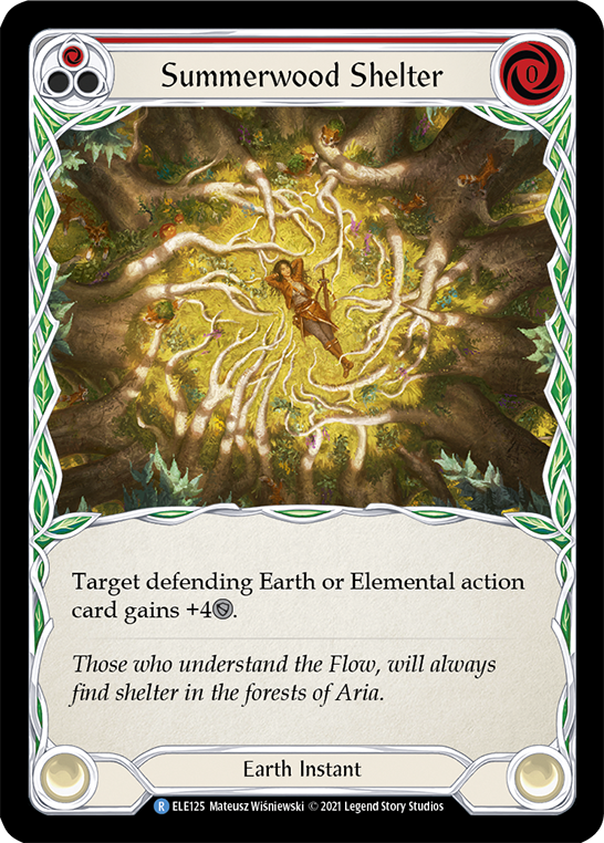 Summerwood Shelter (Red) [ELE125] (Tales of Aria)  1st Edition Rainbow Foil | Total Play