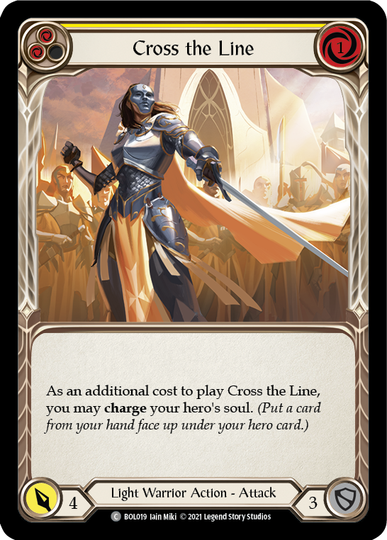 Cross the Line (Yellow) [BOL019] (Monarch Boltyn Blitz Deck) | Total Play
