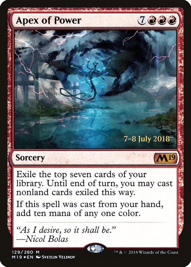 Apex of Power [Core Set 2019 Prerelease Promos] | Total Play