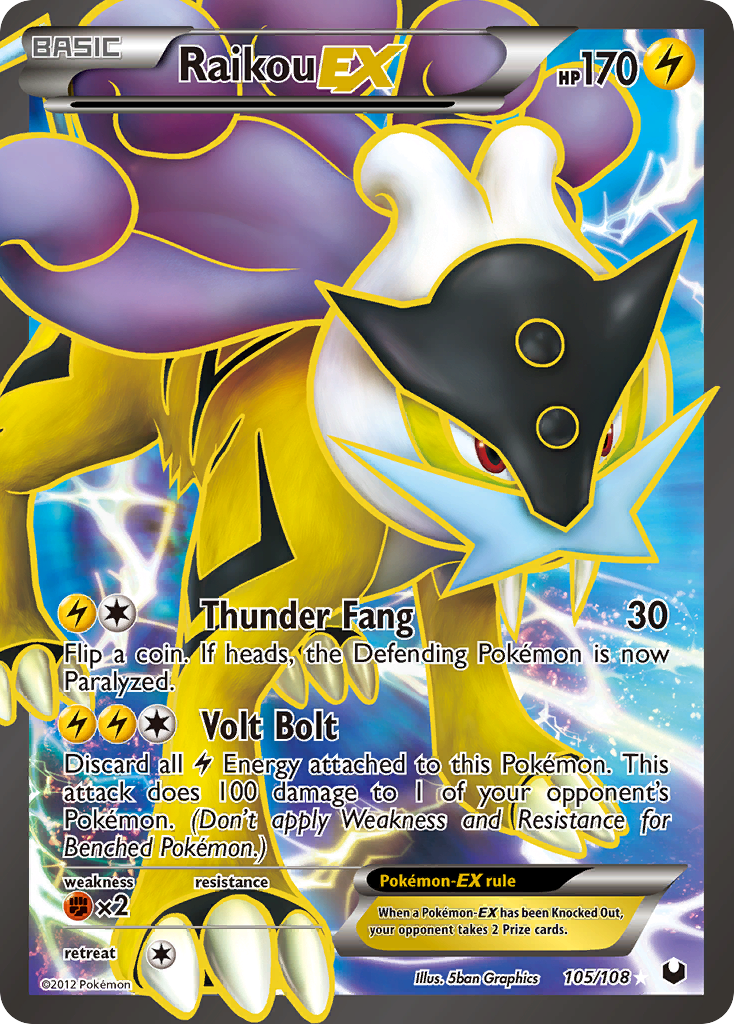 Raikou EX (105/108) [Black & White: Dark Explorers] | Total Play