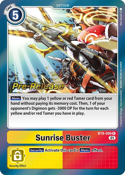 Sunrise Buster [BT9-099] [X Record Pre-Release Promos] | Total Play