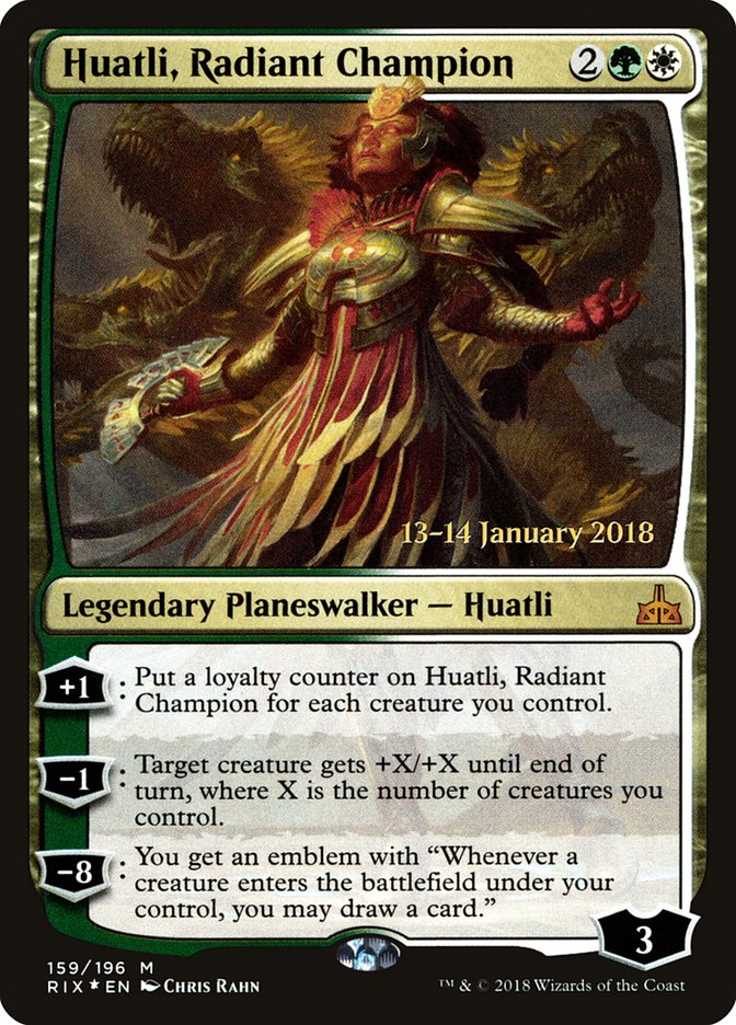 Huatli, Radiant Champion [Rivals of Ixalan Prerelease Promos] | Total Play