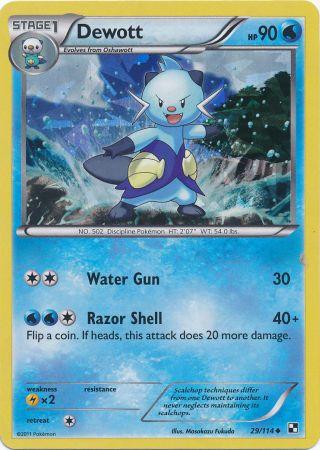 Dewott (29/114) (Cracked Ice Holo) [Black & White: Base Set] | Total Play