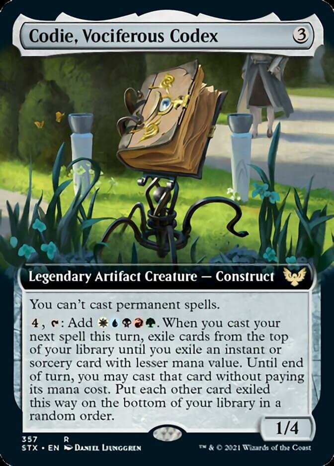 Codie, Vociferous Codex (Extended Art) [Strixhaven: School of Mages] | Total Play