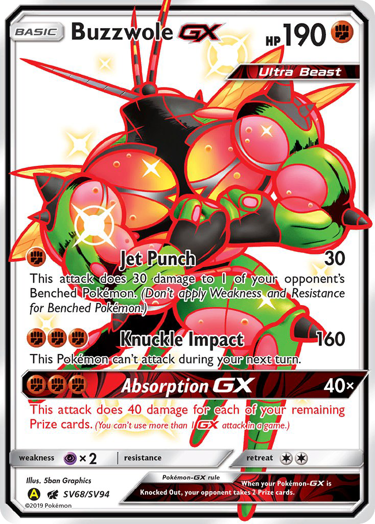 Buzzwole GX (SV68/SV94) [Sun & Moon: Hidden Fates - Shiny Vault] | Total Play