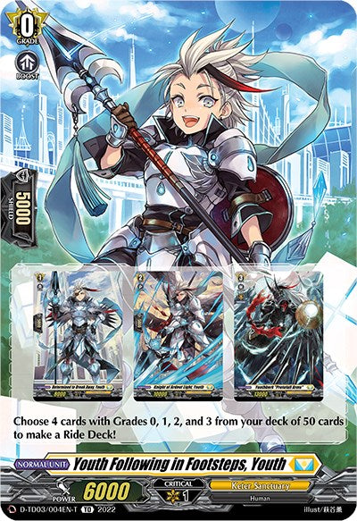 Youth Following in Footsteps, Youth (Tutorial Card) (D-TD03/004EN-T) [Raika Koshiba -Skyfall Executors-] | Total Play