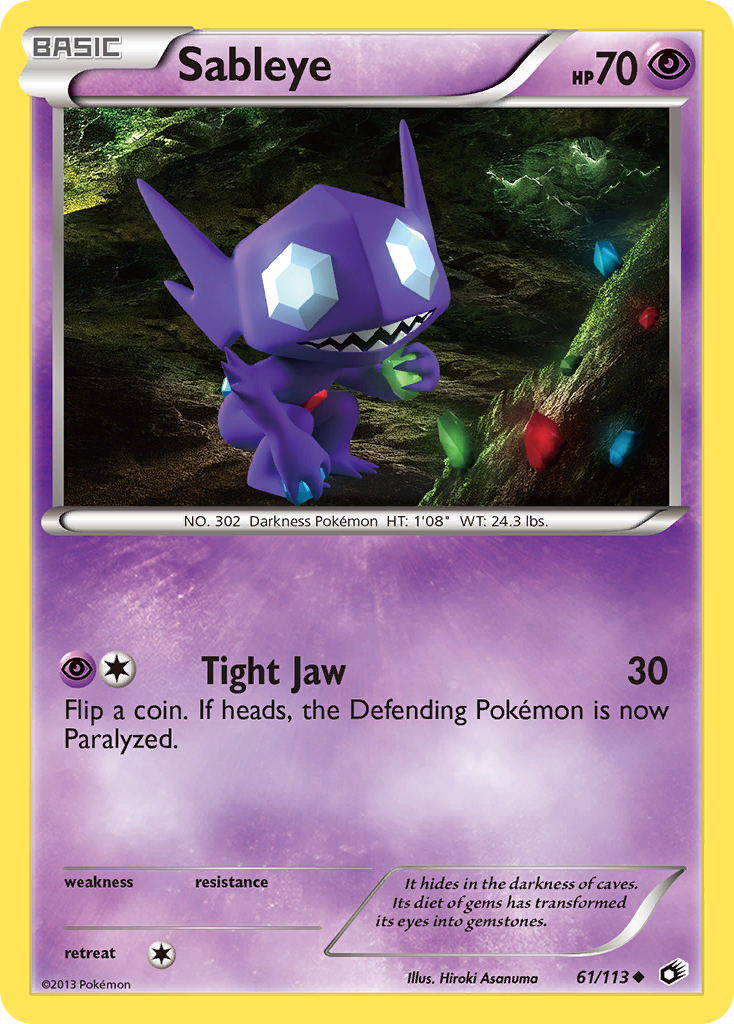 Sableye (61/113) [Black & White: Legendary Treasures] | Total Play