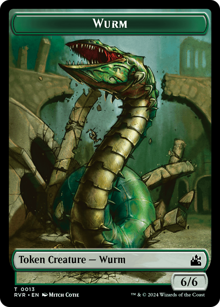 Spirit (0018) // Wurm Double-Sided Token [Ravnica Remastered Tokens] | Total Play