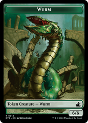 Spirit (0018) // Wurm Double-Sided Token [Ravnica Remastered Tokens] | Total Play