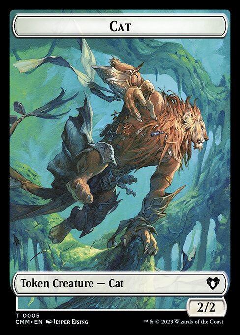Spirit (0010) // Cat (0005) Double-Sided Token [Commander Masters Tokens] | Total Play