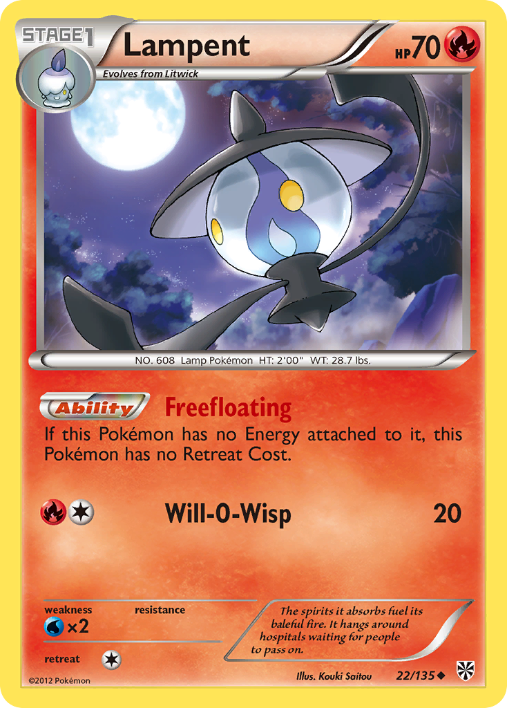 Lampent (22/135) [Black & White: Plasma Storm] | Total Play