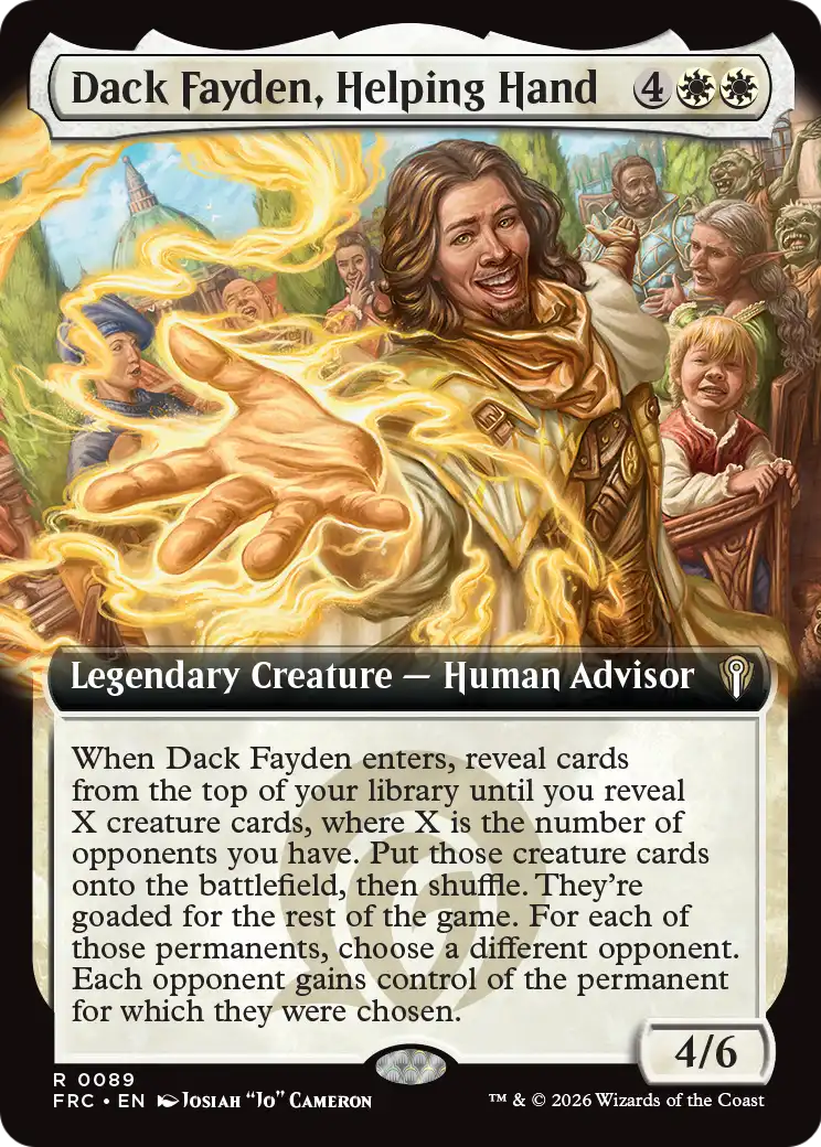 Dack Fayden, Helping Hand (Extended Art) [Reality Fracture Commander] | Total Play