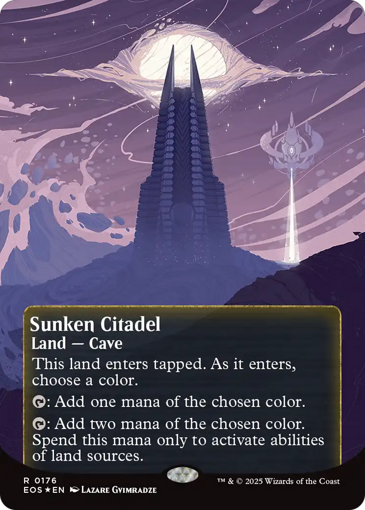Sunken Citadel (0176) (Borderless) (Galaxy Foil) [Edge of Eternities: Stellar Sights] | Total Play