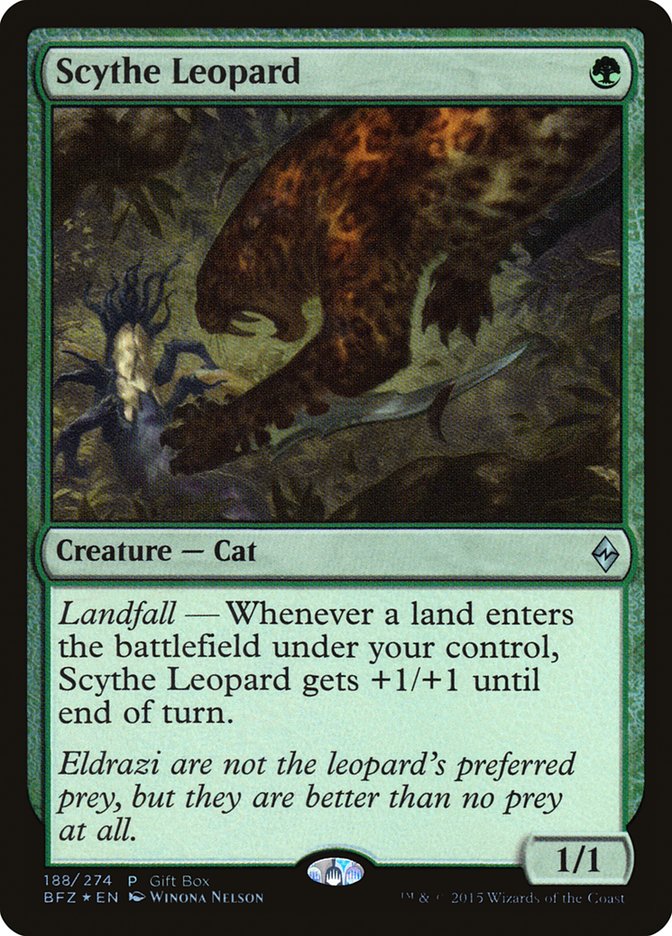 Scythe Leopard (Gift Box) [Battle for Zendikar Promos] | Total Play