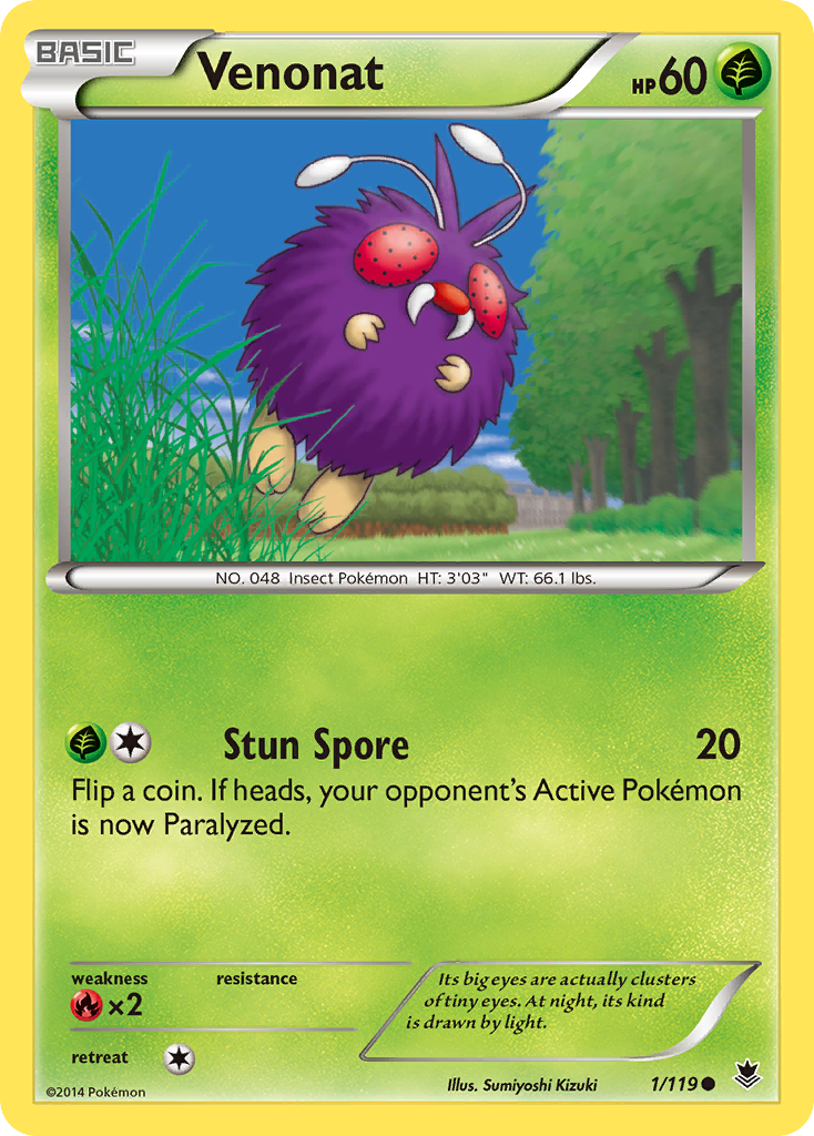 Venonat (1/119) [XY: Phantom Forces] | Total Play